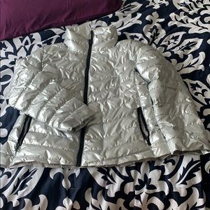 gap silver puffer jacket